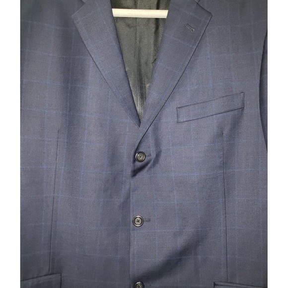Burberry London Sz 44 L Bond Suit Jacket Sport Coat Men's Navy Blazer 100% Wool - Picture 4 of 15